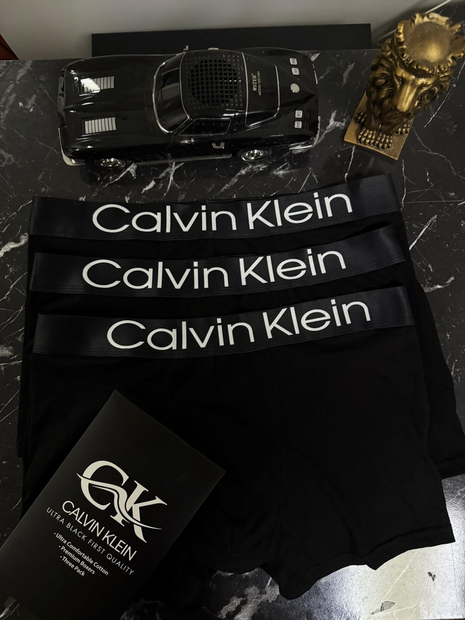 Calvin Klein ΜΑΥΡΟ ΣΕΤ 3 ΜΠΟΞΕΡΑΚΙΑ