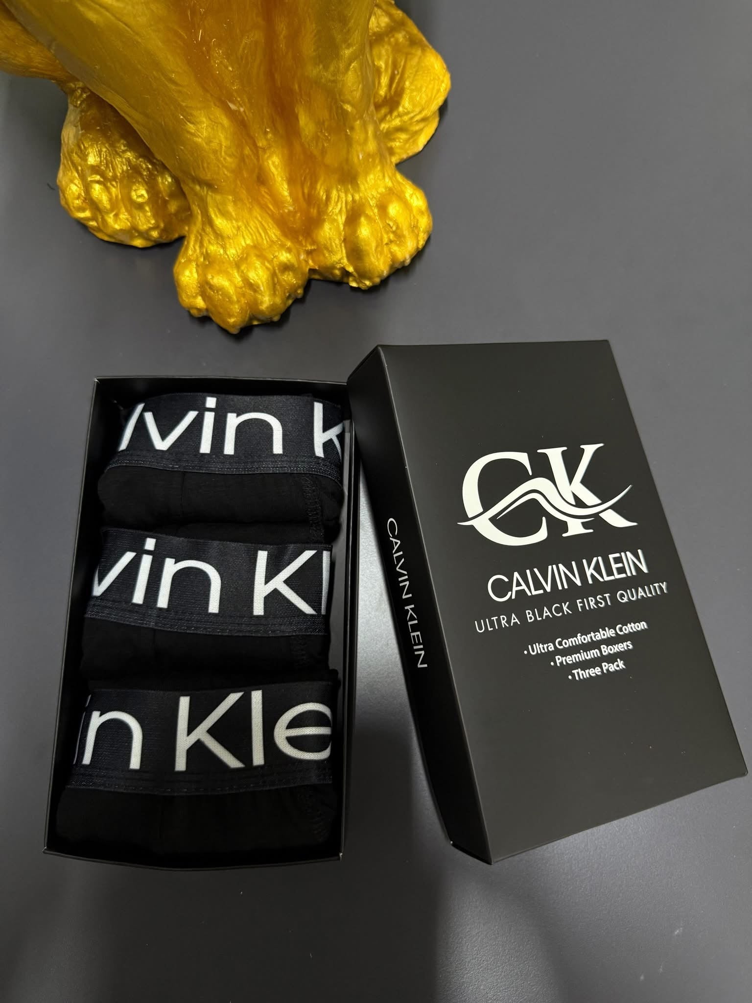 Calvin Klein ΜΑΥΡΟ ΣΕΤ 3 ΜΠΟΞΕΡΑΚΙΑ